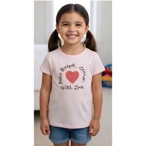 Girl's Polo Ralph Lauren Embroidered With Love T-Shirt